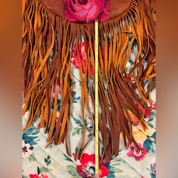 One of a Kind Nena & Co artisan fringe bag with 2 straps! - Picture 12 of 12